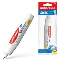 Ручка-корректор ErichKrause Techno White Ergo, 12 мл, с металлическим наконечником, в пакетике Нет бренда