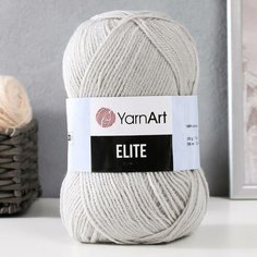 Пряжа "Elite" 100% акрил 300м/100г (855 св. серый) 9465071 Yarn Art