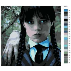 Картина по номерам S229 "Уэнсдэй (Wednesday) сериал, 70x70 см Brushes Paints
