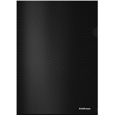 Папка-уголок пластиковая ErichKrause Diamond Total Black, A4, непрозрачный, черный (в пакете по 12 шт.)