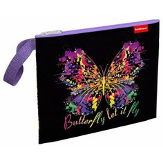 Папка текстильная на молнии ErichKrause Butterfly, A5+