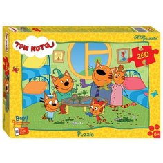 Пазл "Три кота. Динозавры" 260 деталей Step Puzzle