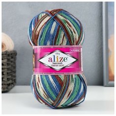 Пряжа "Superwash comfort socks" 75% шерсть, 25% полиамид 420м/100гр (7653) Alize