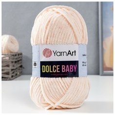 Пряжа "Dolce Baby" 100% микрополиэстер 85м/50 гр (779 св. персик) Yarn Art