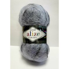 Пряжа Alize Mohair Classic New (Мохер Классик Нью) - 1 моток Цвет: 51-60 шиншила 25% мохер, 24% шерсть, 51% акрил 100г 200м