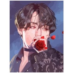 Картина по номерам на холсте Музыка BTS (Джимин, Шуга, Намджун) - 7161 В 30x40