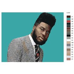 Картина по номерам X-787 "Певец Халид" 40х50 Brushes Paints