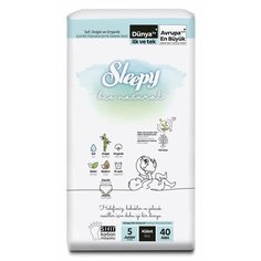Детские подгузники-трусики Sleepy bio natural 11–18кг №5, 40шт.
