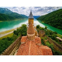 Картина по номерам Крепость Ананури 40х50 см Hobby Home