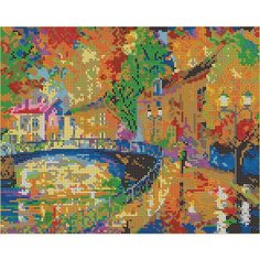 Алмазная мозаика картина Мост 35*43,5см Diamant