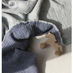 Муслиновое одеяло для новорожденного 4 слоя, 100% хлопок 90х120см ; ID: Q01_PS_CREPE025 (90х120 см, Голубой) Treasure Box