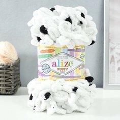 Пряжа "Puffy color" 100 % микрополиэстер 9м/100г (6450) Alize