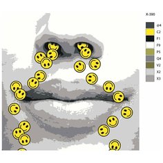 Картина по номерам X-390 "Современный арт" 40х40 Brushes Paints