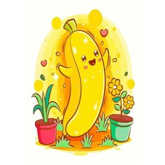 Картина по номерам на холсте Весёлый бананчик (детская) - 8490 В 30x40