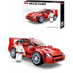 Конструктор пластмассовый 163 элемента Спорткар (картонная упаковка) (10267) Sluban