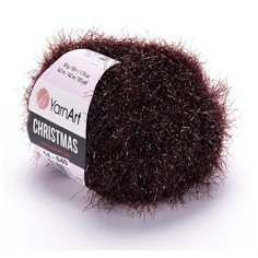 Пряжа Yarnart Christmas (Ярнарт кристмас), 14 коричневый, 5 мотков