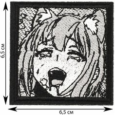 Нашивка (шеврон, патч) Hentai Girl, размер 6,5*6,5см, 1 шт. Rocknrolla