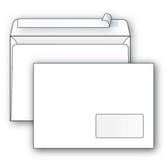 Конверт Ecopost С5 (162х229мм), стрип, пр. окно, 80г, 1000шт/уп /2832