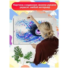 Картина по номерам красочный глаз - 8992 Г 60x40