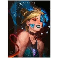 Картина по номерам на холсте Аниме ДжоДжо (JoJo, Джотаро, Джолин) - 8741 В 30x40