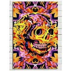 Картина по номерам Красочный череп (абстракция) - 8529 В 60x40