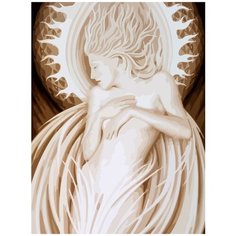 Картина по номерам на холсте девушка готика магия - 7842 В 30x40