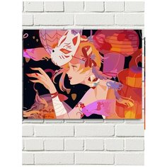 Картина по номерам Игра Genshin impact (Генишин, Ху Тао, Делюк, Сахароза, Сяо) - 8301 Г 30x40