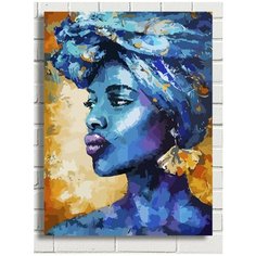 Картина по номерам красочная девушка - 7847 В 30x40