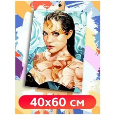 Картина по номерам Анджелина Джоли - 6244 В 60x40