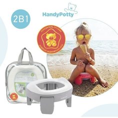 Roxy-kids Дорожный горшок HandyPotty в фирменной сумке, цвет серый