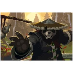 Картина по номерам на холсте world of warcraft пандарен - 393