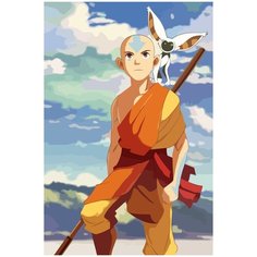Картина по номерам на холсте Аниме Аватар Легенда об Аанге - 849 40X60