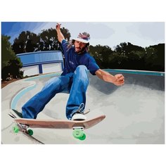 Картина по номерам на холсте спорт скейтбординг - 506