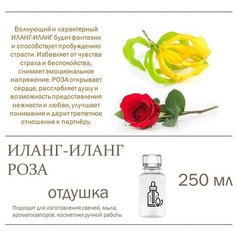 Роза и Иланг-иланг, отдушка для свечей и мыла (250 мл) Candle M