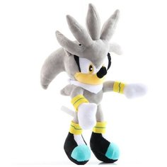 Мягкая игрушка Sonic - Сильвер на присоске (28 см)/ Мягкая игрушка Ежик Сильвер "Соник" / Silver Sonic 28 см Нет бренда