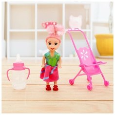 Кукла малышка «Ева» с аксессуарами, микс NO Name