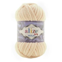 Пряжа Alize Velluto (Ализе Веллюто) - 3 мотка 310 медовый 100% микрополиэстер 68м/100г