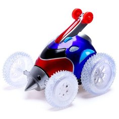 Машинка-перевертыш Автоград Crazy Race, 6943071/6943072, 12 см, синий