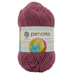 Пряжа Пехорка Детская Новинка цвет 021 брусничный 1 упак. 10 мотков*50г*200м акрил высокообьемный 100%