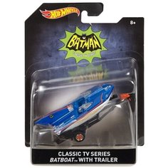 Машинка-бэтлодка Hot Wheels DC Репродукции автомобилей Бэтмена "CLASSIC TV SERIES BATBOAT" / DKL20-DKL25