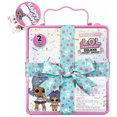 Игровой набор L. O. L. Surprise! Deluxe Present Surprise Series 2 Slumber Party - Розовый чемодан с куклой и сестричкой LOL