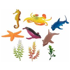 Игровой набор фигурок / Морское королевство / Морские обитатели 5 фигурок Tong DE