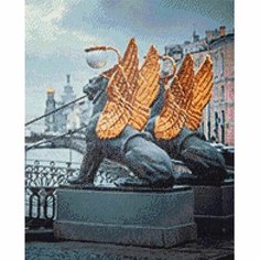 Cr 450078 Алмазная мозаика Крылатые львы Банковского моста, 40*50 см, Cristyle