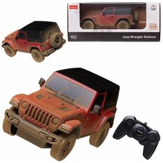 Машина р у 1:24 JEEP Wrangler Rubicon-Muddu version, красный. Модель с эффектом загрязнения. 79500-4 Rastar