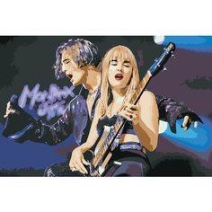 Картина по номерам «Группа Maneskin Манескин: Виктория и Дамиано 2», Раскраска 40x60 см, Музыканты