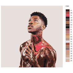 Картина по номерам Z983 "Лил Нас-Lil Nas" 80x80 Brushes Paints