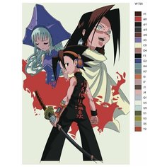 Картина по номерам W-720 "Аниме Шаман Кинг" 60x90 Brushes Paints