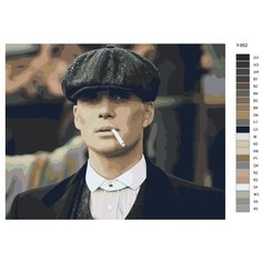 Картина по номерам Y-952 "Сериал Острые козырьки. Киллиан Мёрфи - Томас Шелби" 60x80 Brushes Paints