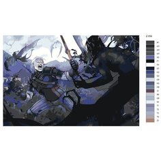 Картина по номерам Z-559 "Геральт из Ривии. Ведьмак" 50x70 Brushes Paints