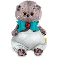 Мягкая игрушка BUDI BASA Кот Басик BABY в шортиках и банте с колокольчиком 20 см BB-076